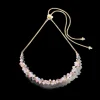 Dancing Crystals necklace gold light rose