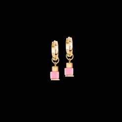 Earrings Creole Cube Fusion Charm gold-rainbow