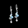 Earrings Dancing Crystals silver-blue