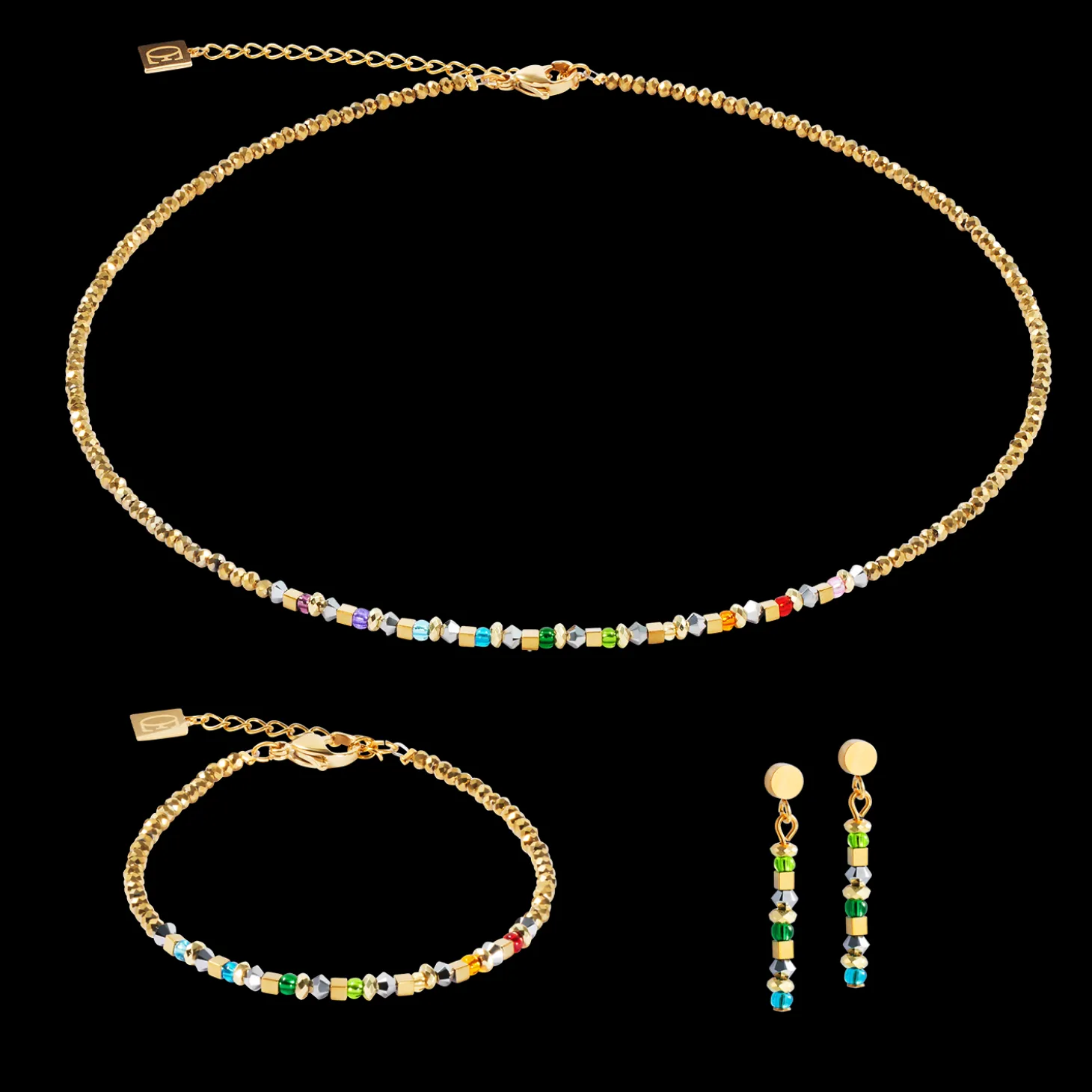 Earrings Golden Whisper Rainbow