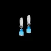 Earrings Hoop Cube Fusion Charm Silver-Ocean
