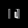Earrings Hoops Square Stripes 20 silver-black