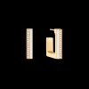 Earrings Hoops Square Stripes 20 gold-white