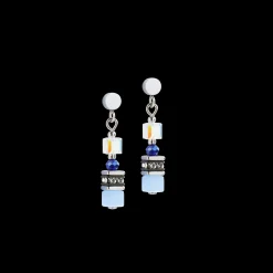 Earrings Mini Cubes blue