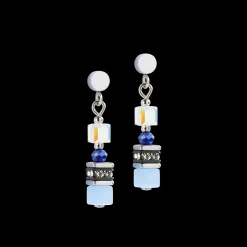 Earrings Mini Cubes blue