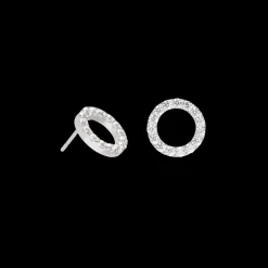 Earrings Sparkling Circle silver-crystal