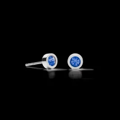 Earrings Sparkling Dot silver blue