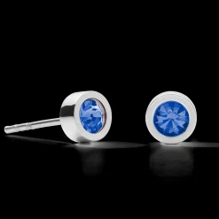 Earrings Sparkling Dot silver blue