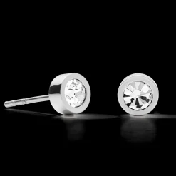 Earrings Sparkling Dot silver crystal