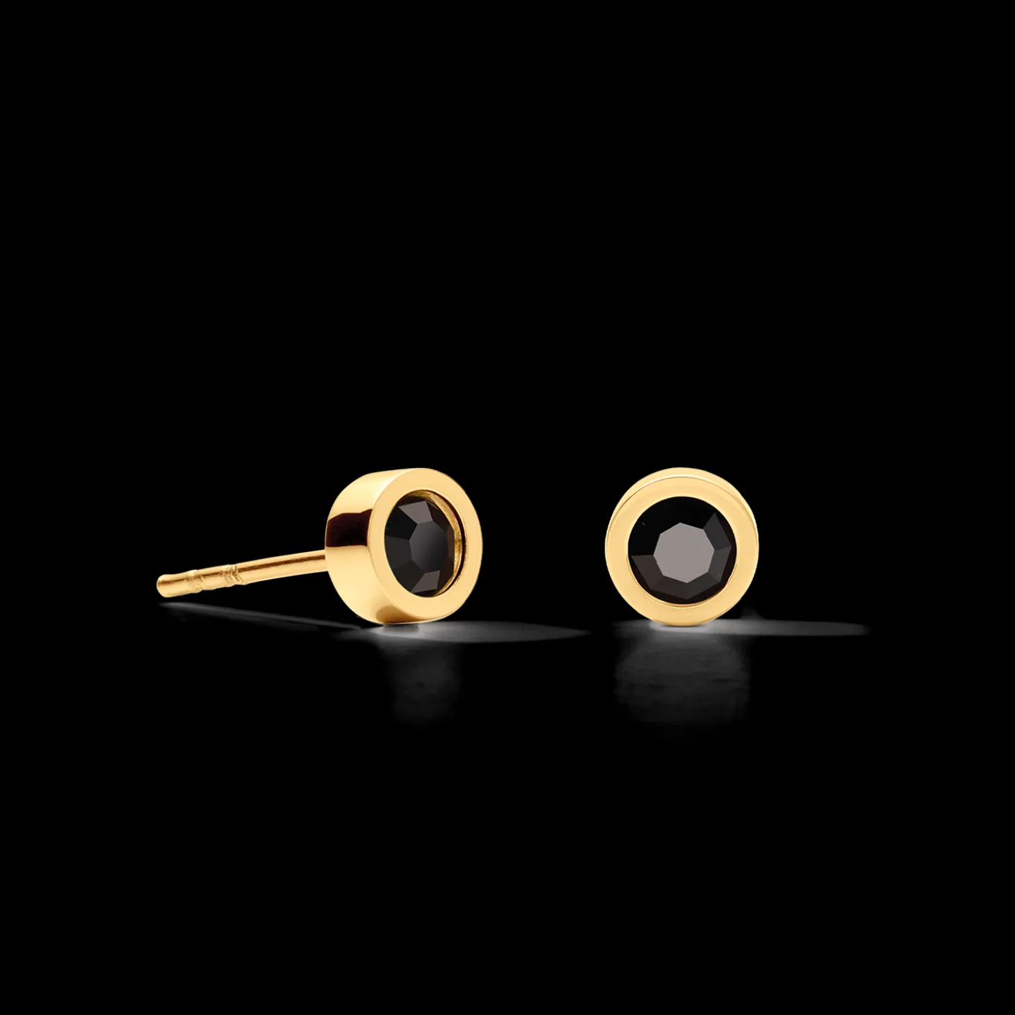 Earrings Sparkling Dots gold-black