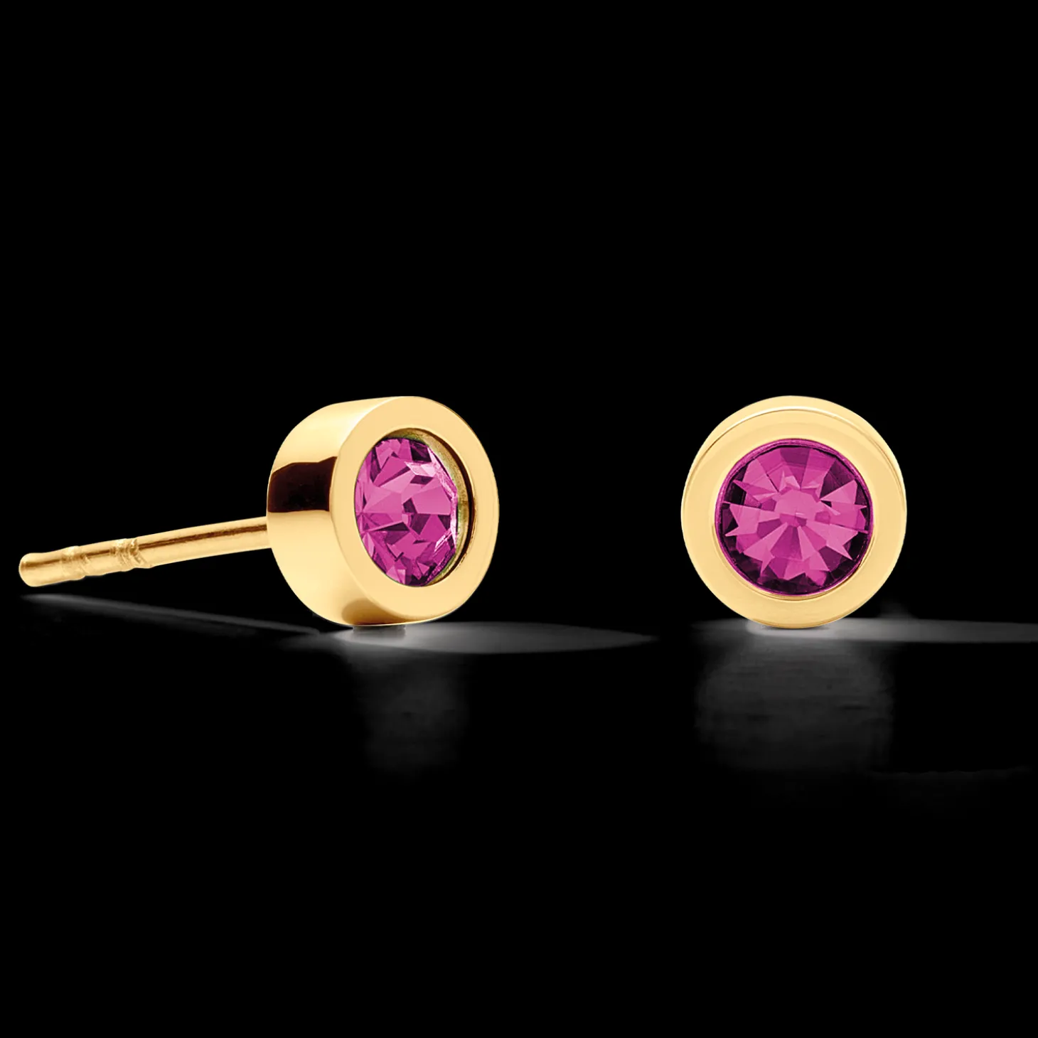 Earrings Sparkling Dots gold-pink