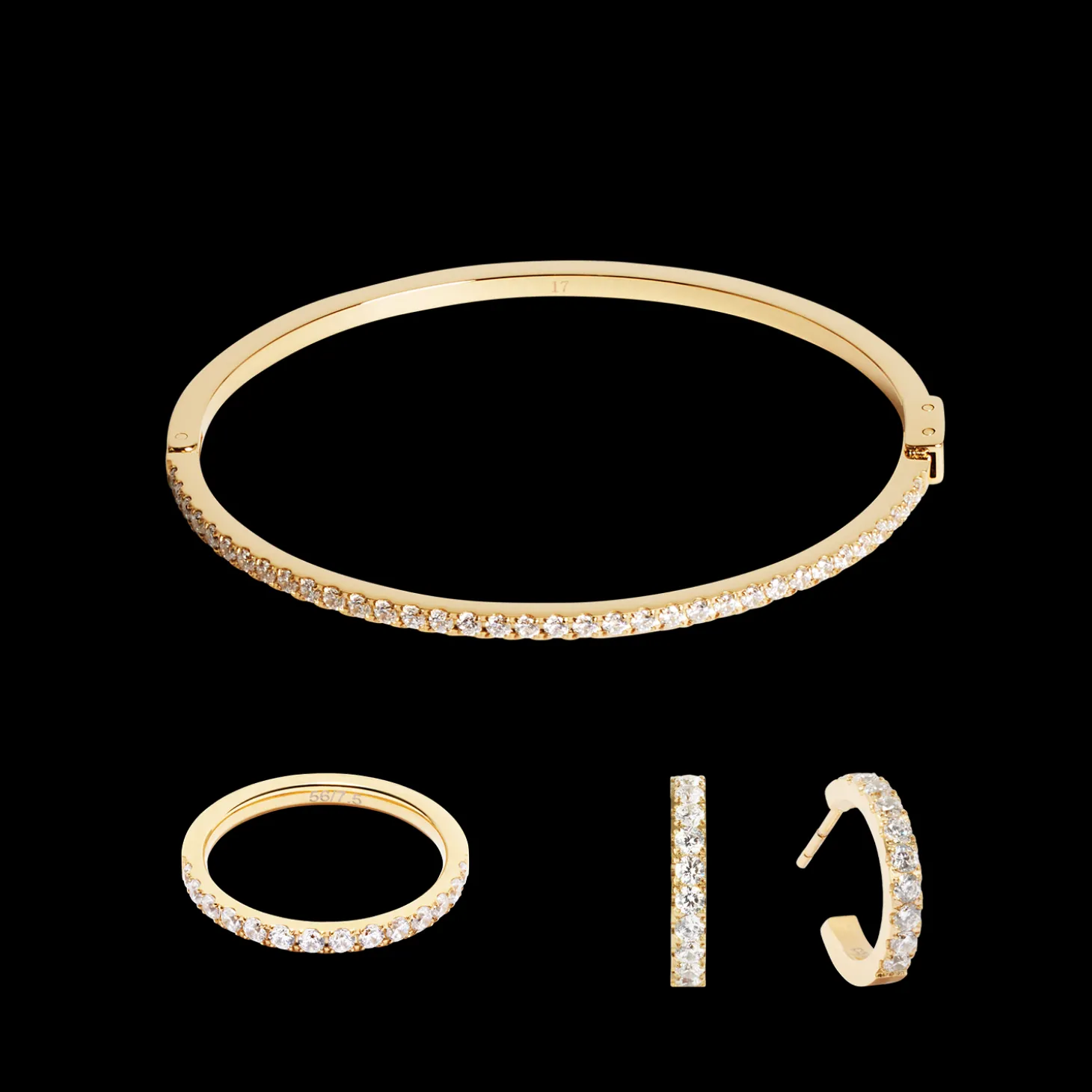 Eternal Love Hoop mini gold-crystal