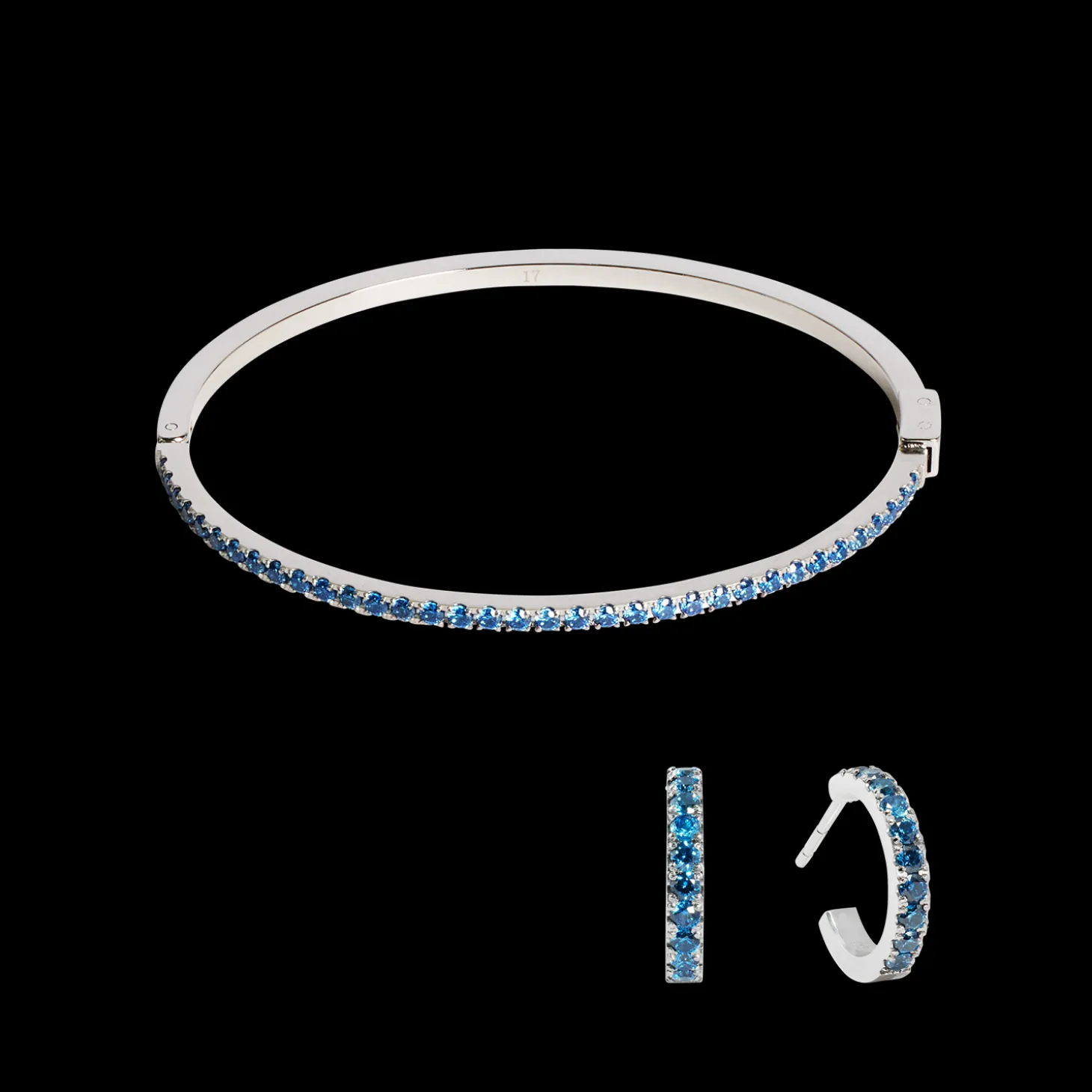 Eternal Love Hoop mini silver-blue