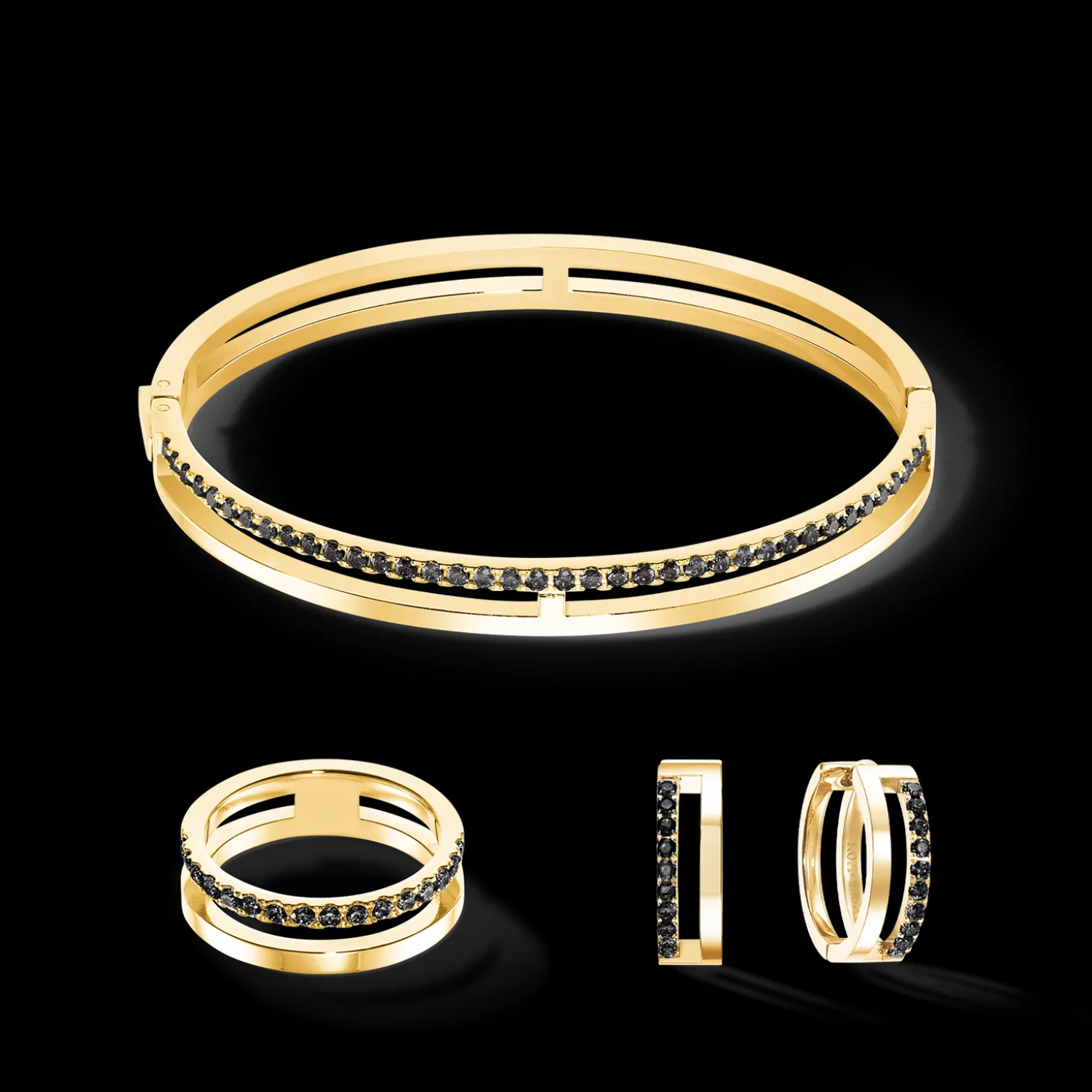 Eternal Unity Bangle gold-black