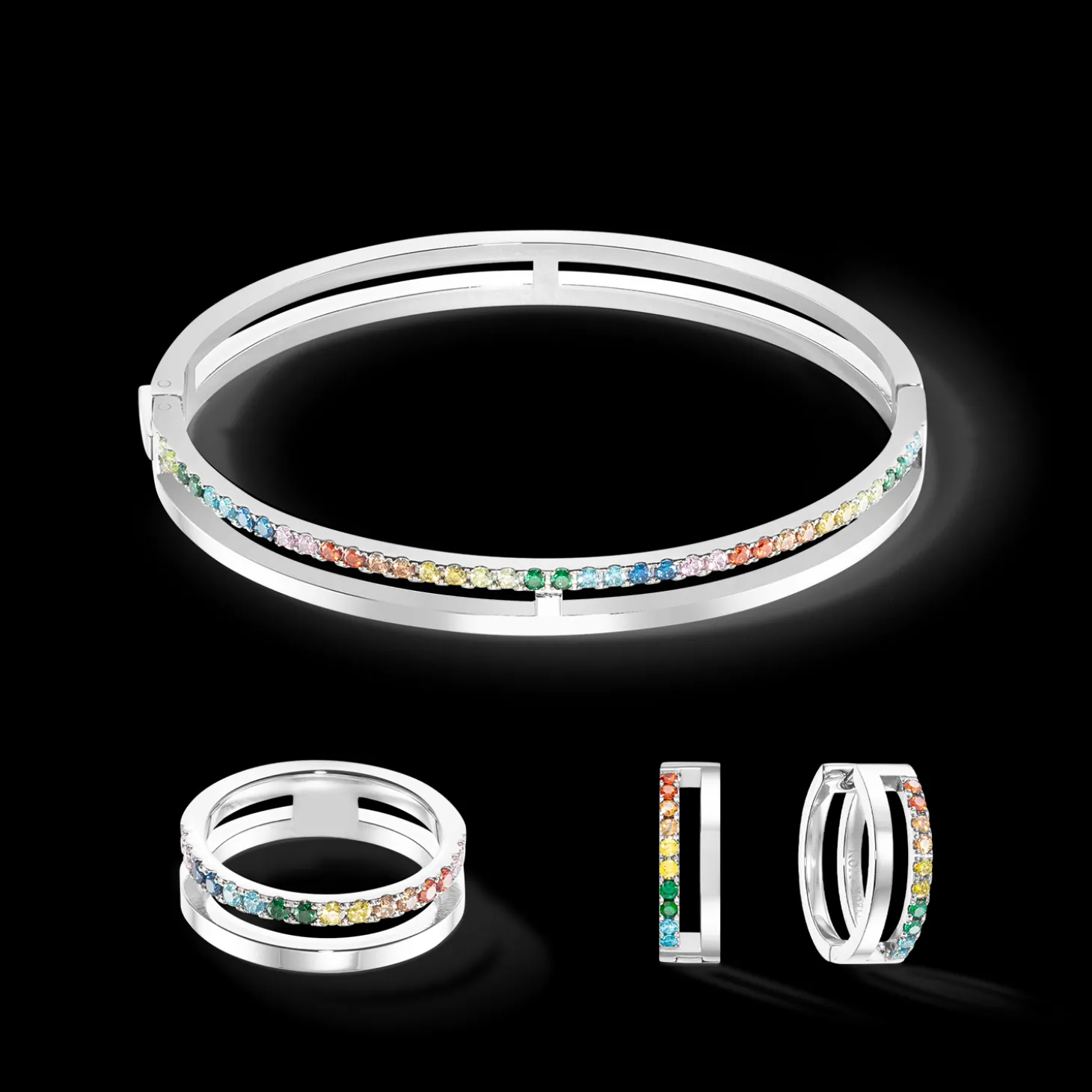 Eternal Unity Bangle silver-multicolour