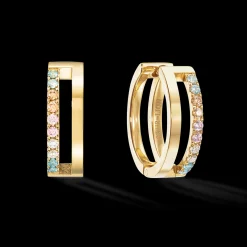 Eternal Unity Hoops gold-multicolour pastel