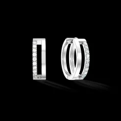 Eternal Unity Hoops silver-crystal