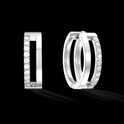 Eternal Unity Hoops silver-crystal