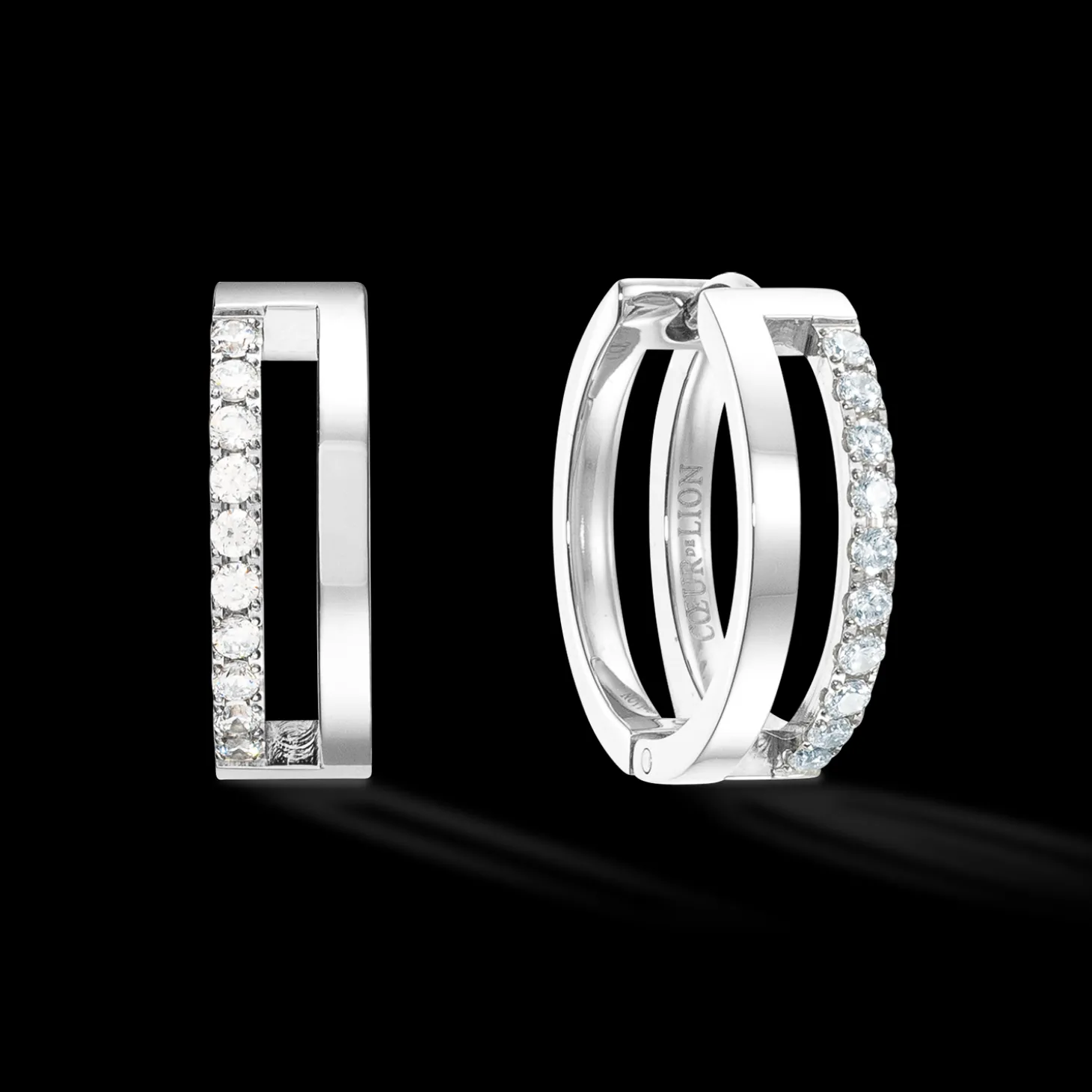 Eternal Unity Hoops silver-crystal