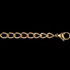 Extension chain with clasp stainless steel gold