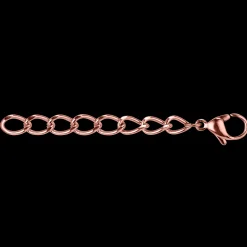 Extension chain with clasp stainless steel rose gold