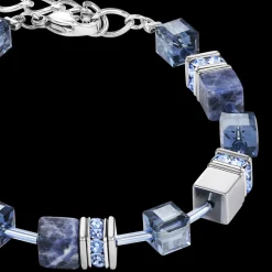 GeoCUBE® Bracelet sodalite & haematite blue