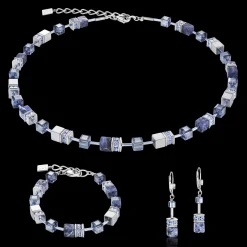 GeoCUBE® Bracelet sodalite & haematite blue