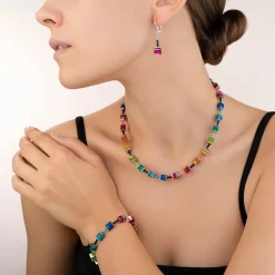 GeoCUBE® Bracelet classic polaris & rhinestone multicolour