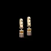 GeoCUBE® Chunky Chain hoop earrings gold-brown