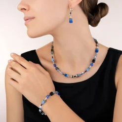 GeoCUBE® Earrings cobalt blue