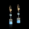 GeoCUBE® Earrings multicolour rainbow gold