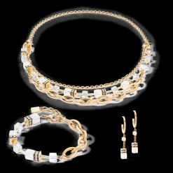 GeoCUBE® Festive Layer bracelet gold-white