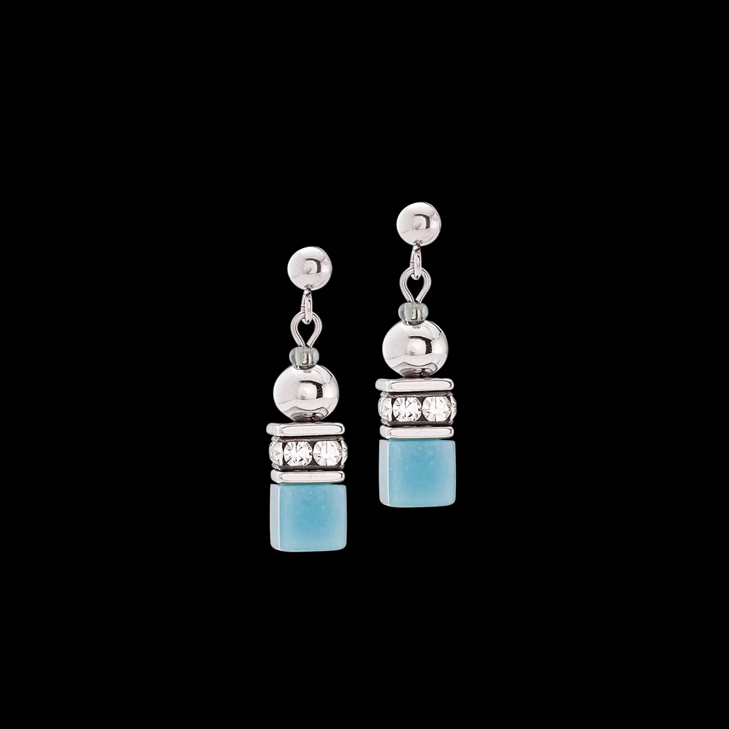 GeoCUBE® Fusion Spheres earrings ice blue