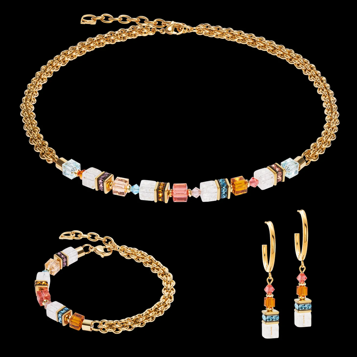 GeoCUBE® Fusion Summer bracelet gold-sunset