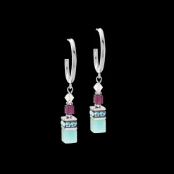 GeoCUBE® Fusion Summer hoop earrings silver-couture