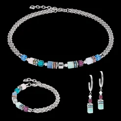 GeoCUBE® Fusion Summer necklace silver-couture
