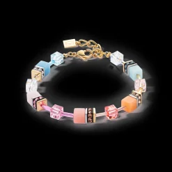 GeoCUBE® Iconic bracelet aqua-apricot