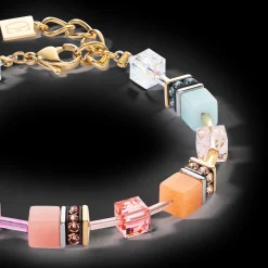 GeoCUBE® Iconic bracelet aqua-apricot