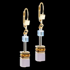GeoCUBE® Iconic earrings Festive gold-multicolour