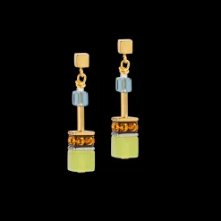 GeoCUBE® Iconic earrings Forest bicolour