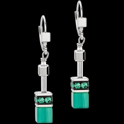 GeoCUBE® Iconic earrings silver-green