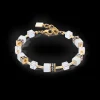GeoCUBE® Iconic Layer bracelet gold-white
