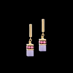 GeoCUBE® Iconic Layer earrings gold-rainbow