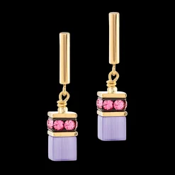 GeoCUBE® Iconic Layer earrings gold-rainbow