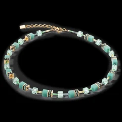 GeoCUBE® Iconic Mono Gold necklace green