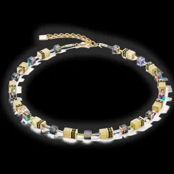 GeoCUBE® Iconic Mono Gold necklace olive