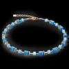 GeoCUBE® Iconic Mono Gold necklace turquoise