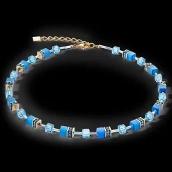 GeoCUBE® Iconic Mono Gold necklace turquoise