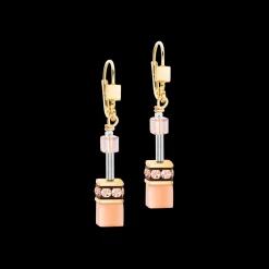 GeoCUBE® Iconic Mono Gold earrings Apricot Crush