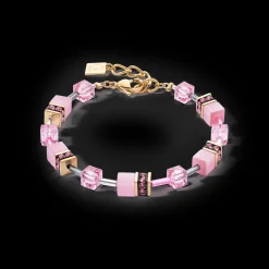 GeoCUBE® Iconic Mono Gold bracelet pink